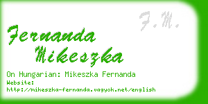 fernanda mikeszka business card